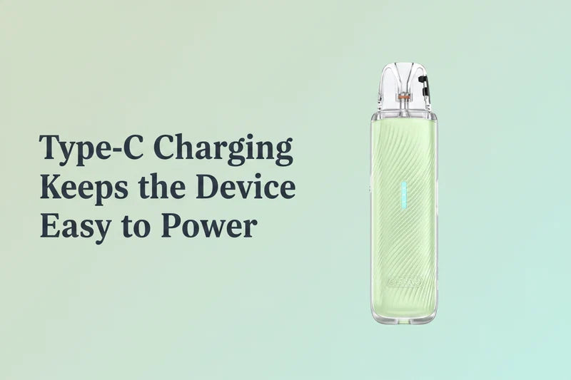 Type-C Charging Keeps the Device Easy to Power