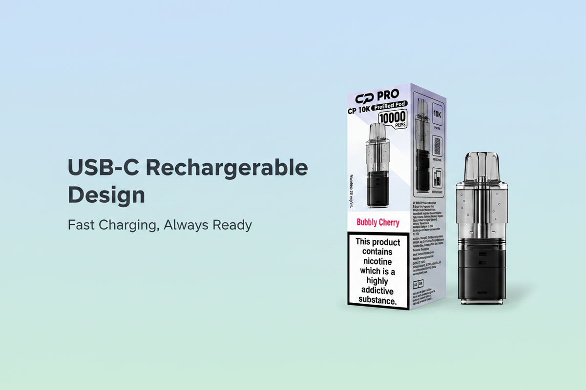 USB-C Rechargeable Design