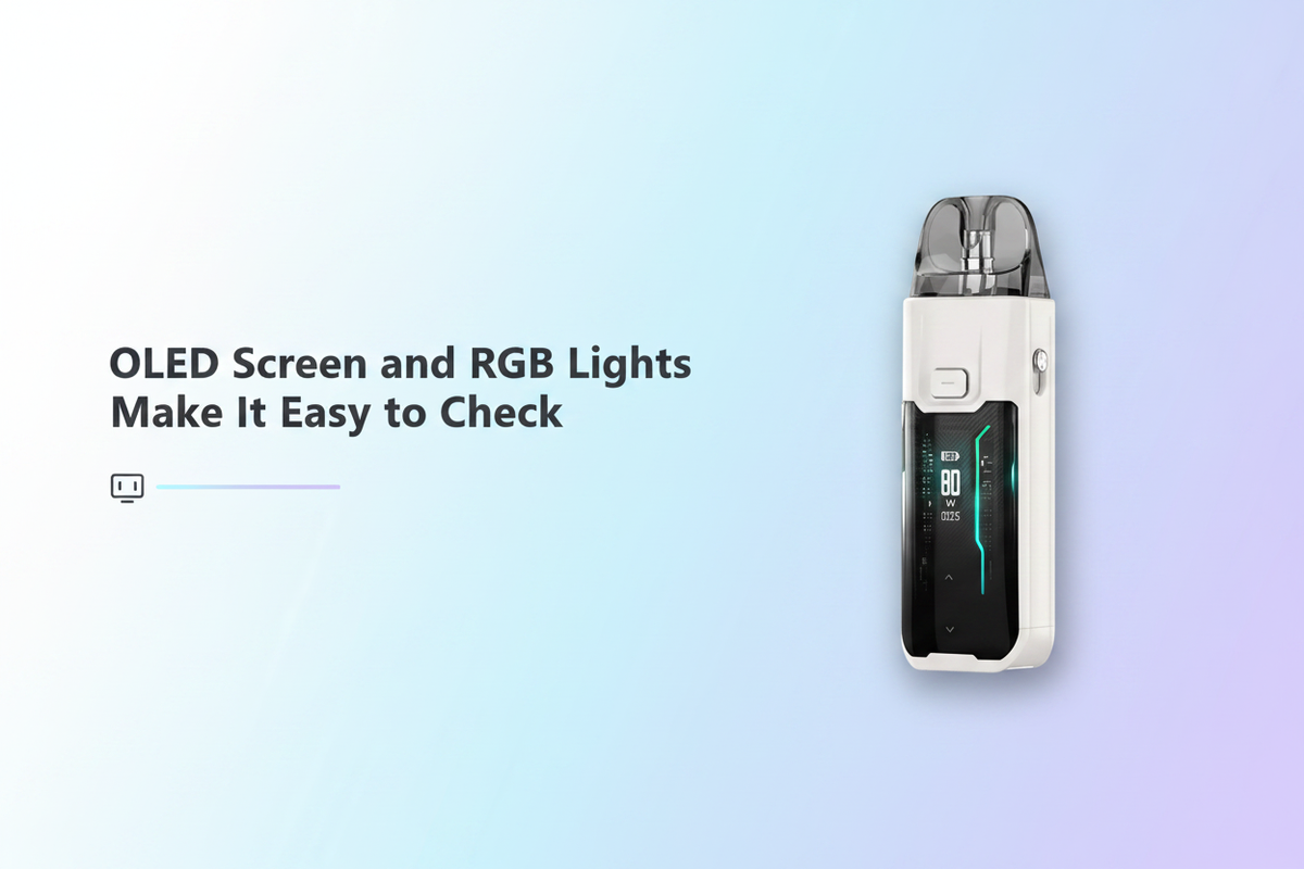  OLED Screen and RGB Lights Make It Easy to Check